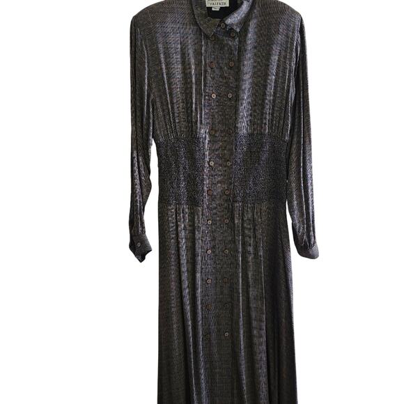 Jackie Bernard for EKLEKTIC Dresses & Skirts - Vintage Jackie Bernard for Eklektic Long-Sleeved Button-Down Midi Dress Size 10
